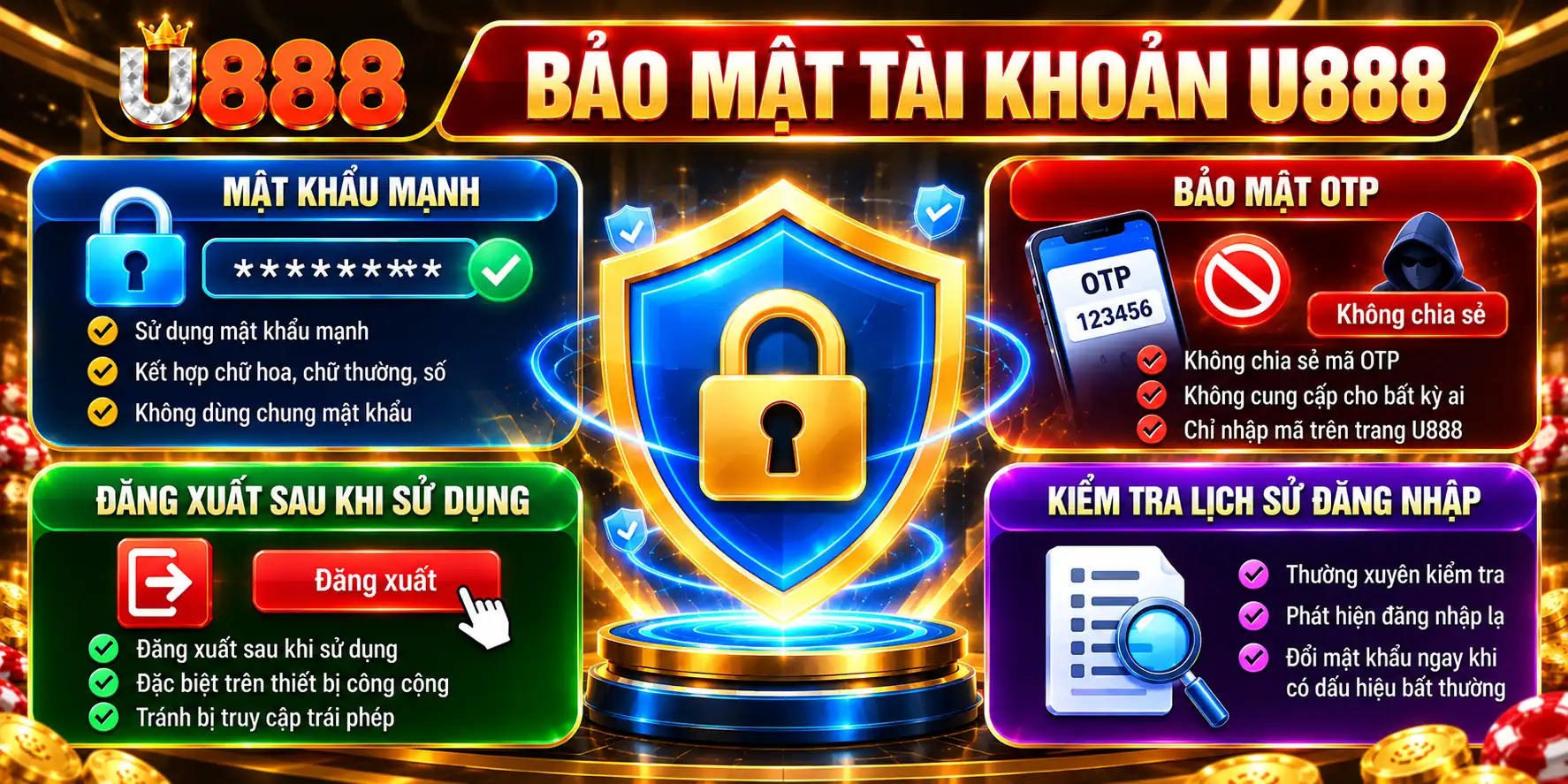 U888 25 Bảo Mật Tài Khoản U888