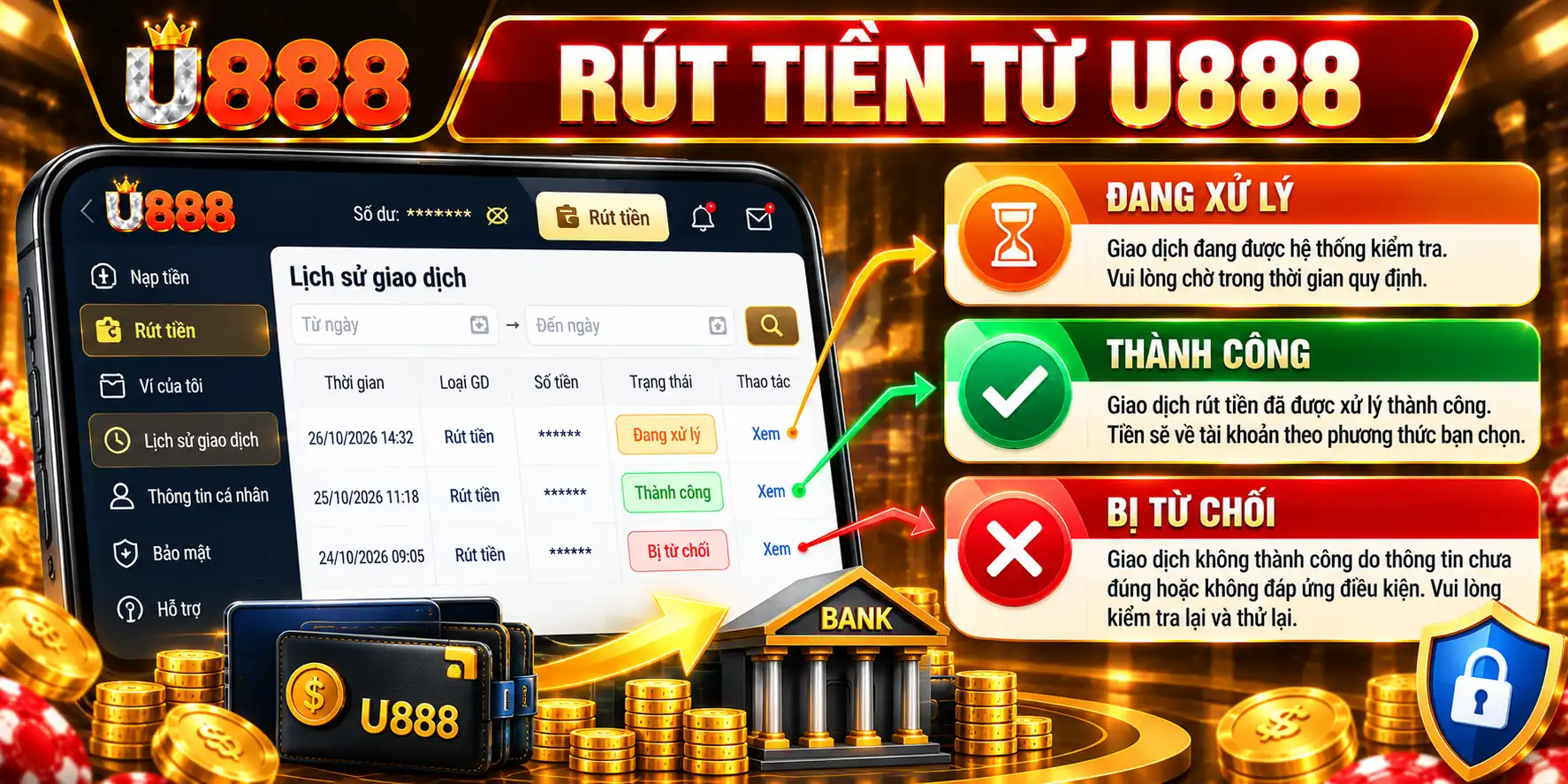 U888 24 Rút Tiền U888