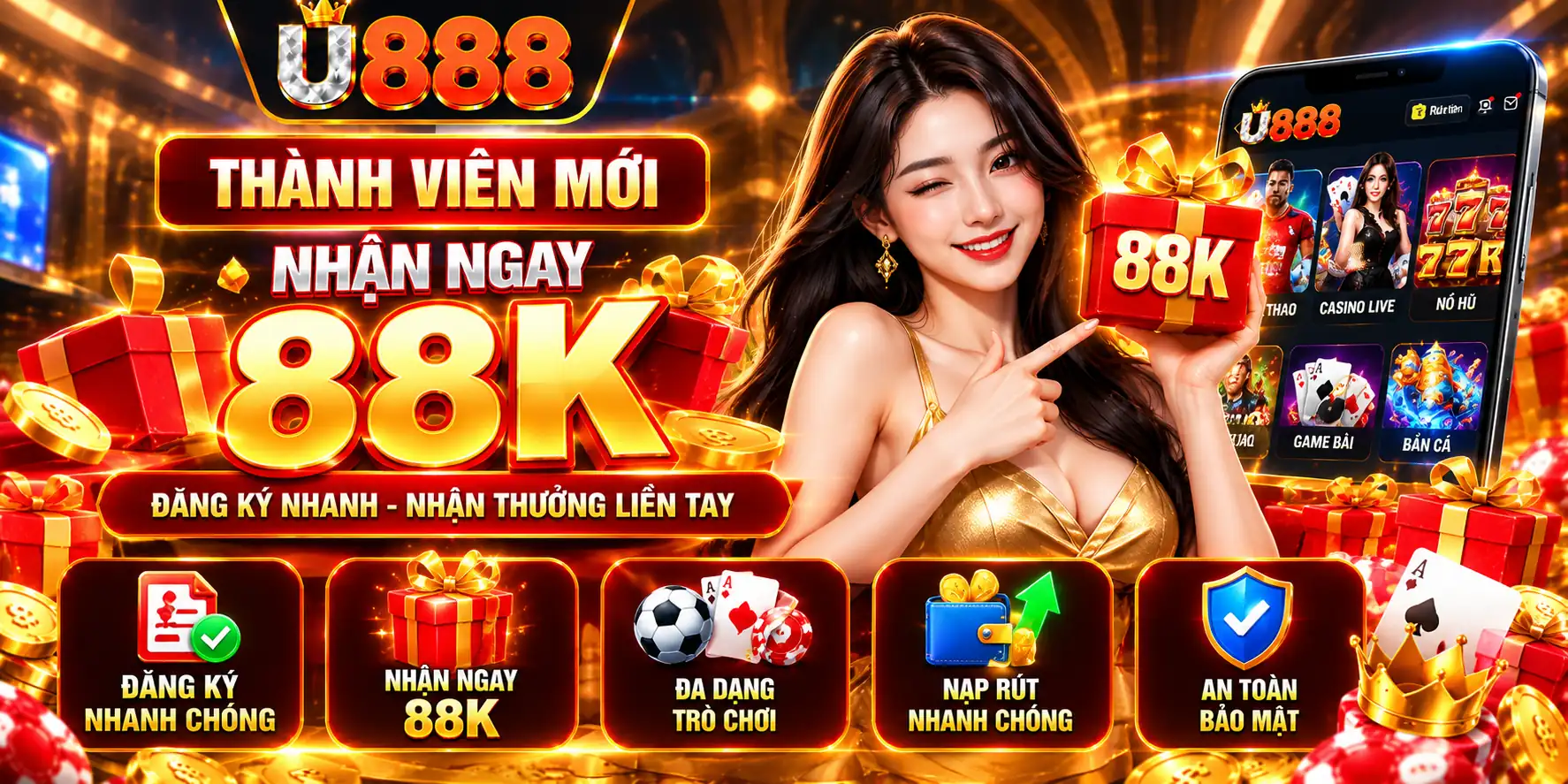 U888 23 Ưu Đãi Thành Viên Mới U888